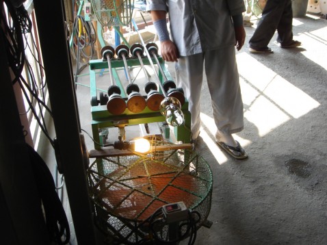 ガラス工場の見学